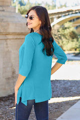 Basic Bae Full Size Round Neck Pocketed T - Shirt - Admiresty