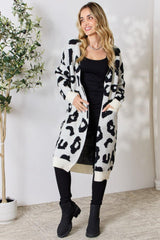 BiBi Leopard Open Front Cardigan - Admiresty