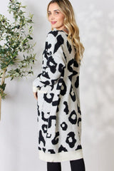 BiBi Leopard Open Front Cardigan - Admiresty
