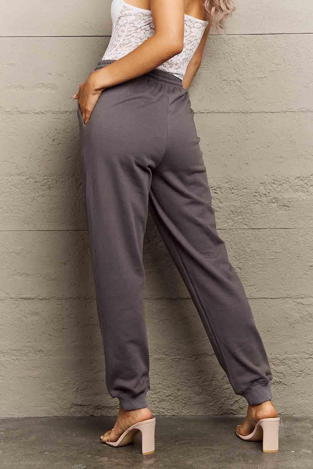 Simply Love Full Size Drawstring Angel Graphic Long Sweatpants