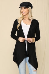 Celeste Full Size Open Front Knit Cardigan - Admiresty