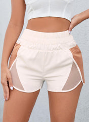Color Block Wide Waistband Shorts - Admiresty