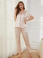 Contrast Piping Pocketed Top and Pants Lounge Set - Admiresty